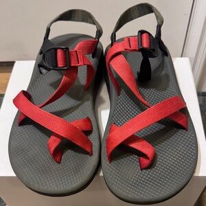 Chaco Red and Gray Men's Sandals Size 11